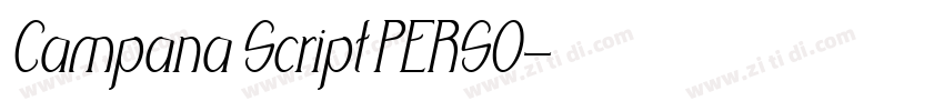 Campana Script PERSO字体转换 Campana Script PERSO字体转换